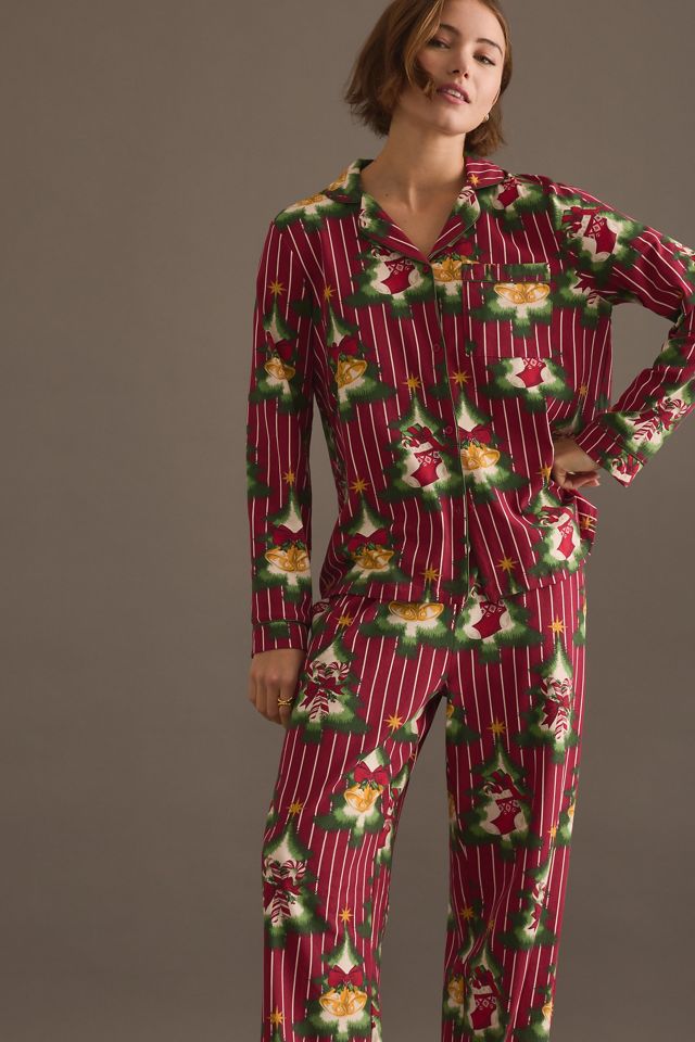 Chelsea Peers Christmas Tree Stripe Long Pyjama Set #4