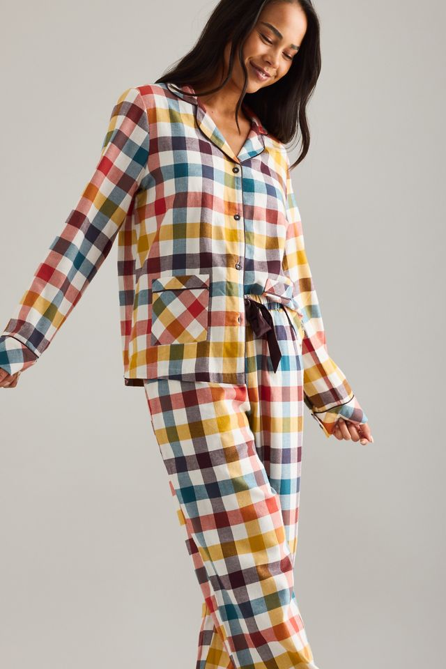 Chelsea Peers Mehrfarbiges Kariertes Langes Pyjama-Set #4