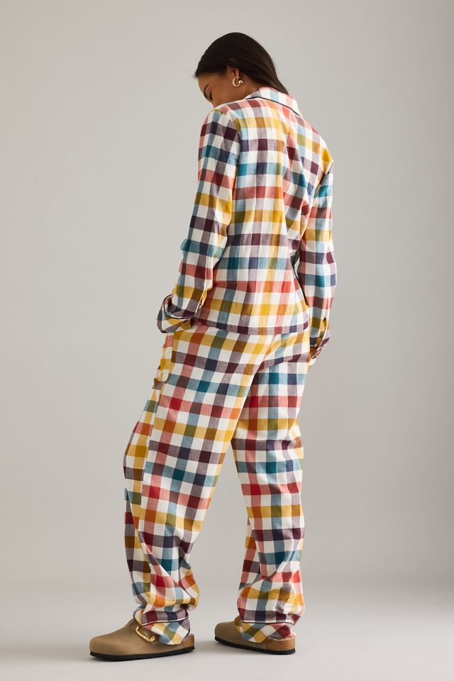 Chelsea Peers Mehrfarbiges Kariertes Langes Pyjama-Set #1