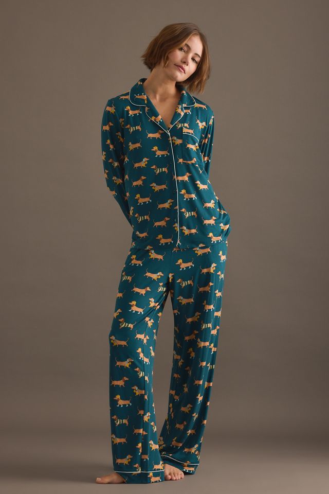 Chelsea Peers Sausage Dog Print Long Pyjama Set #1