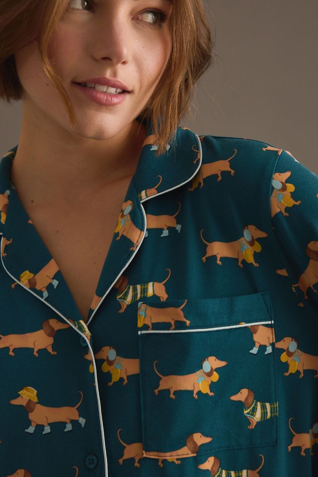 Chelsea Peers Sausage Dog Print Long Pyjama Set #4