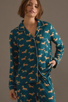 Pyjama long imprimé chien saucisse Chelsea Peers