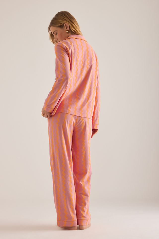 Chelsea Peers Conjunto de Pijama Largo con Estampado en Zigzag #1