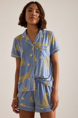 Chelsea Peers Tiger Palm Short Pyjama Set