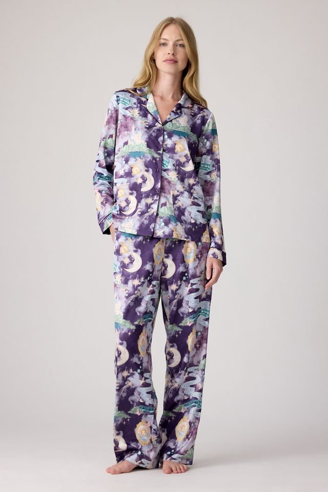 Chelsea Peers Conjunto de Pijama Largo de Satén con Estampado Dreamscape Kingdom #1
