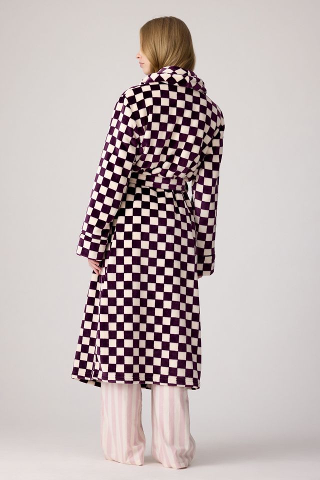 Chelsea Peers Robe de chambre en polaire à damier #2