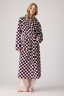 Vestaglia in Pile a Scacchiera Chelsea Peers