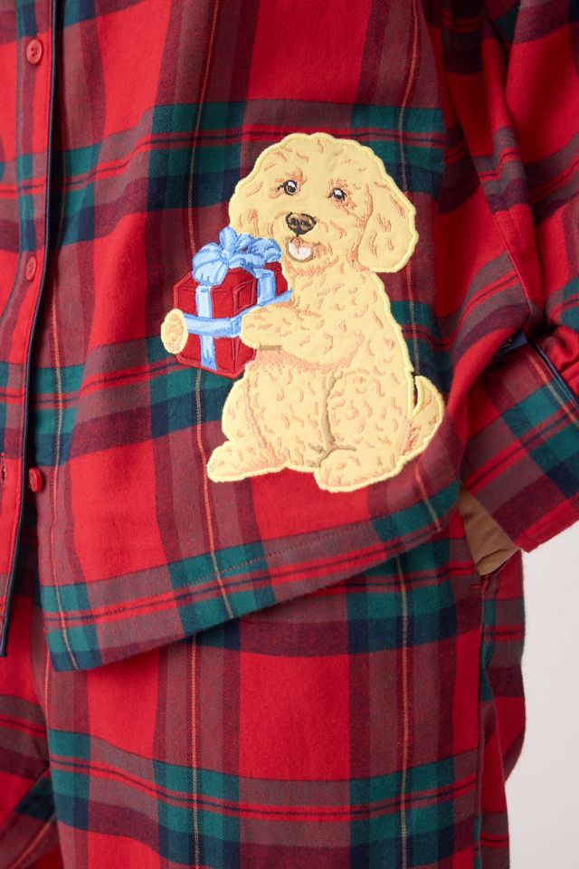 Chelsea Peers Ensemble de pyjama long écossais avec broderie Cockapoo #3