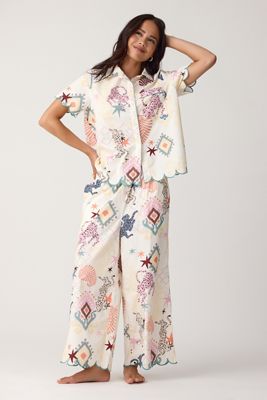 Chelsea Peers Set Pigiama in Cotone Organico Leopardato Bohemien