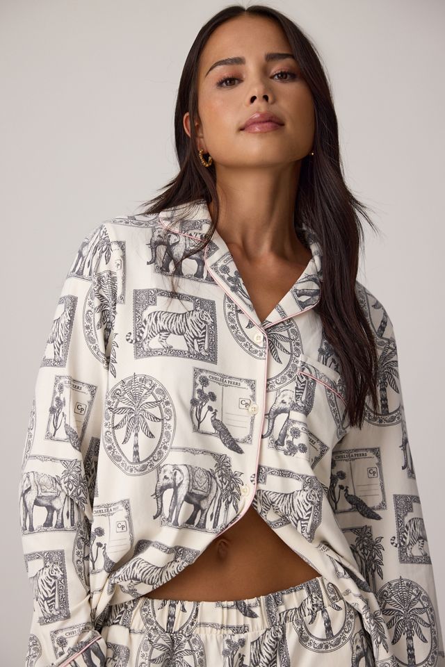 Chelsea Peers Set Pigiama Lungo in Cotone Organico con Stampa Safari #1