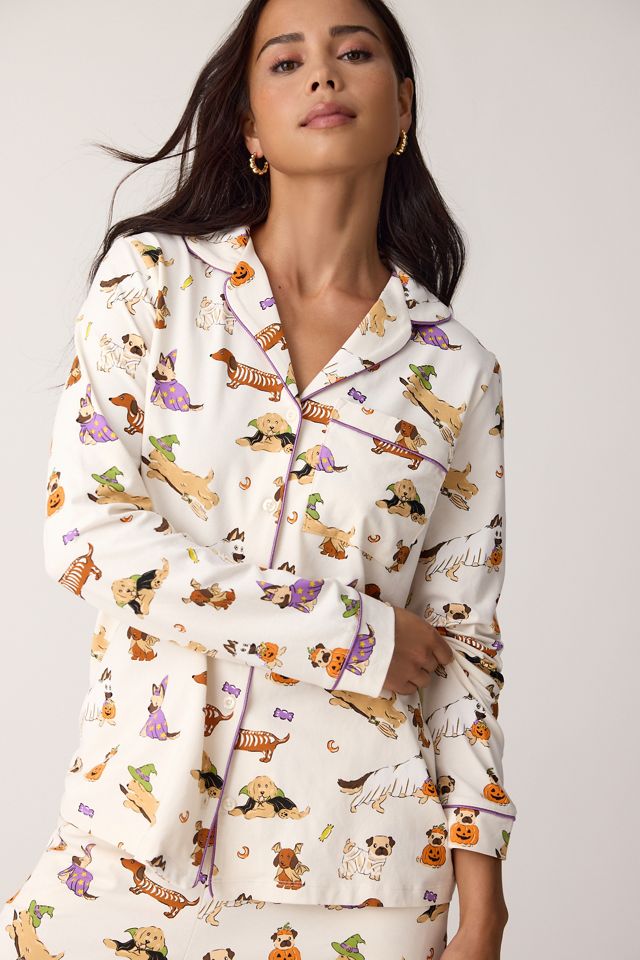 Chelsea Peers Halloween Dogs Organic Cotton Long Pyjama Set #1