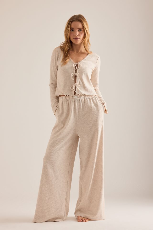 TALA Langarm-Pyjama-Strickjacke zum Binden #1