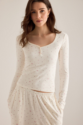 TALA Sweetheart Long-Sleeve Pyjama Top