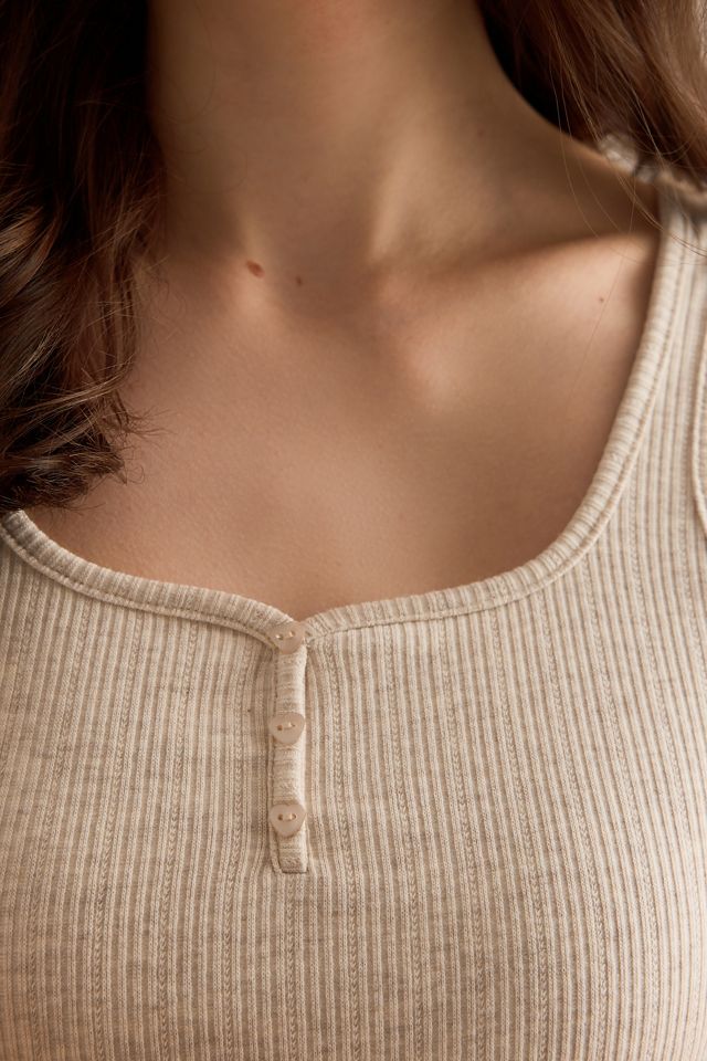 TALA Pointelle Sweetheart Henley Pyjama Vest #4