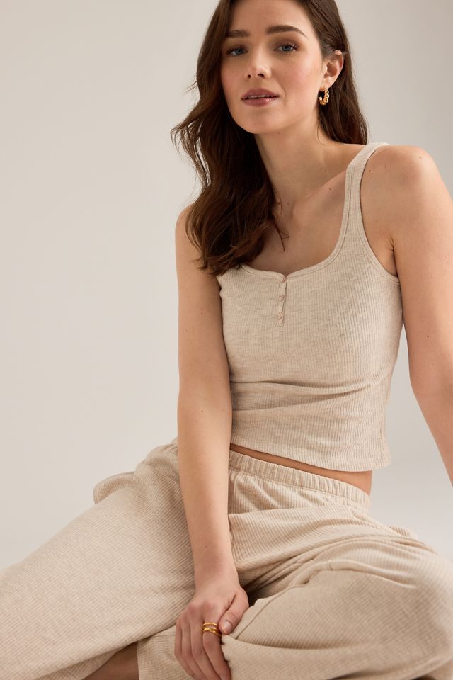 TALA Pointelle Sweetheart Henley Pyjama Vest #2