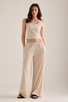 TALA Pointelle Wide-Leg Pyjama Bottoms