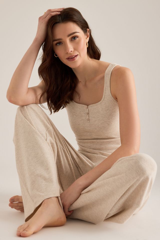 TALA Pointelle Wide-Leg Pyjama Bottoms #1