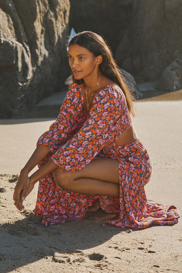 LSPACE Heidi Long-Sleeve Cutout Maxi Dress | Anthropologie