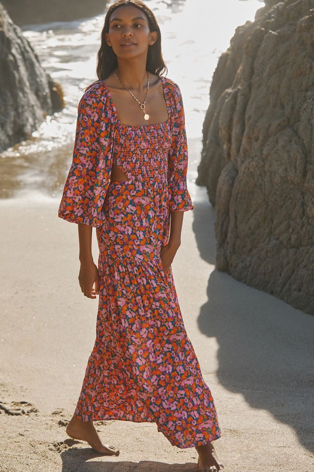 LSPACE Heidi Long-Sleeve Cutout Maxi Dress | Anthropologie