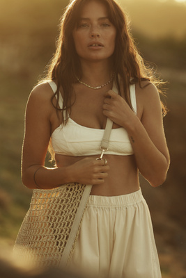 L*space Jess Bikini Top In Beige