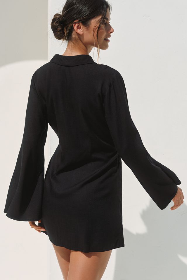 LSPACE Las Palmas Long-Sleeve Wrap Mini Dress #2
