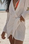 LSPACE Las Palmas Long-Sleeve Wrap Mini Dress