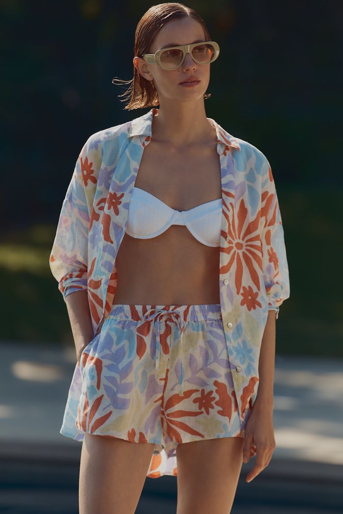 LSPACE Rio Linen Pull-On Shorts