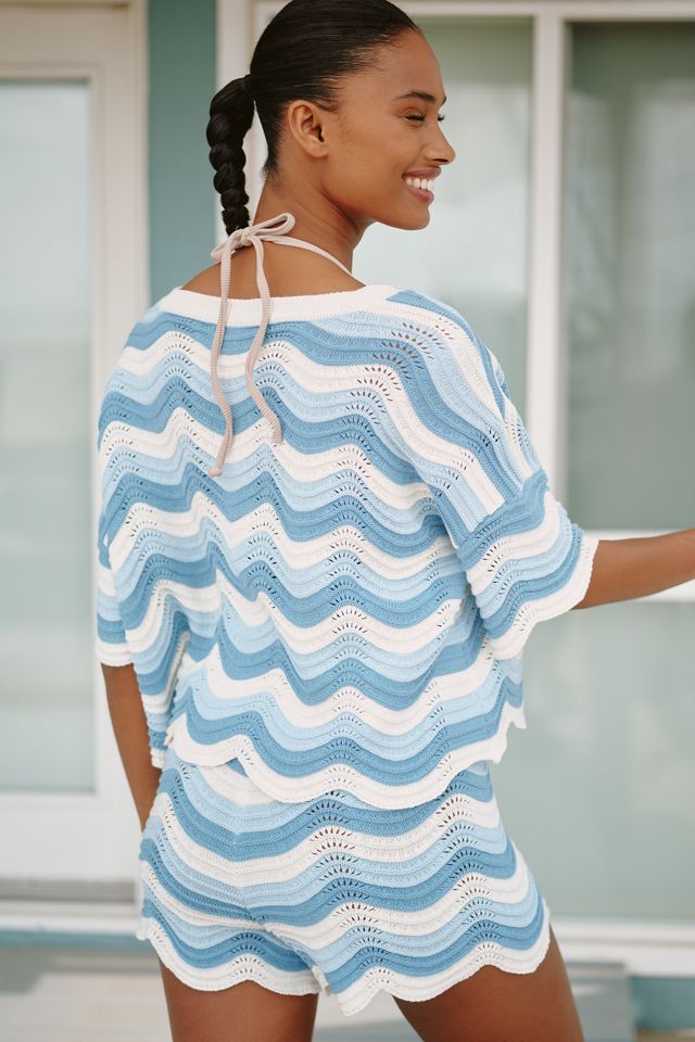 LSPACE Make Waves Short-Sleeve Crop Top #2