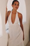 LSPACE Soller Halter Tiered Maxi Dress