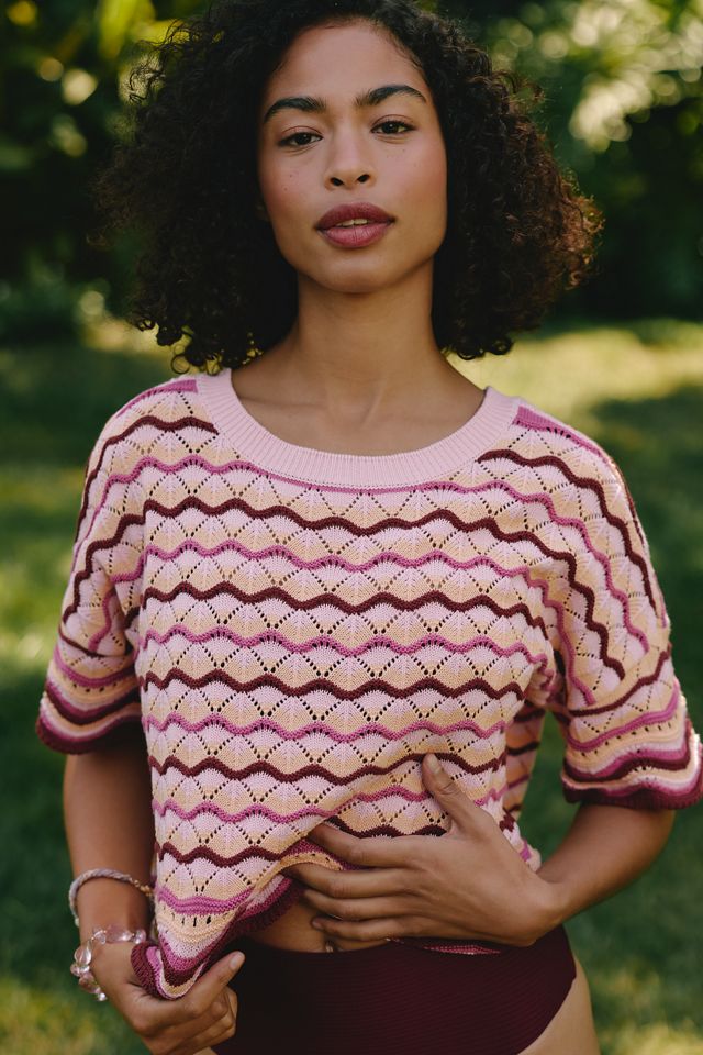 LSPACE Sun Chaser Crochet Crop Top #2