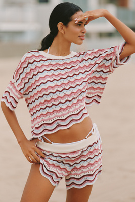 L*space Sun Chaser Crochet Shorts In Multi