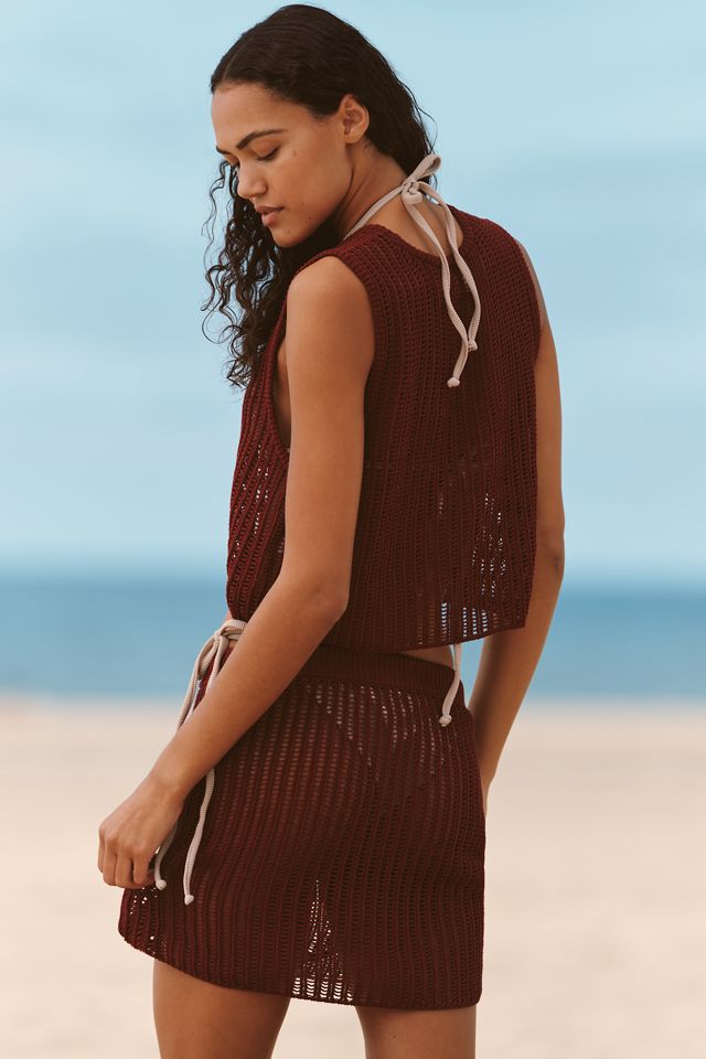 LSPACE Sander Crochet Cover-Up Mini Skirt #2