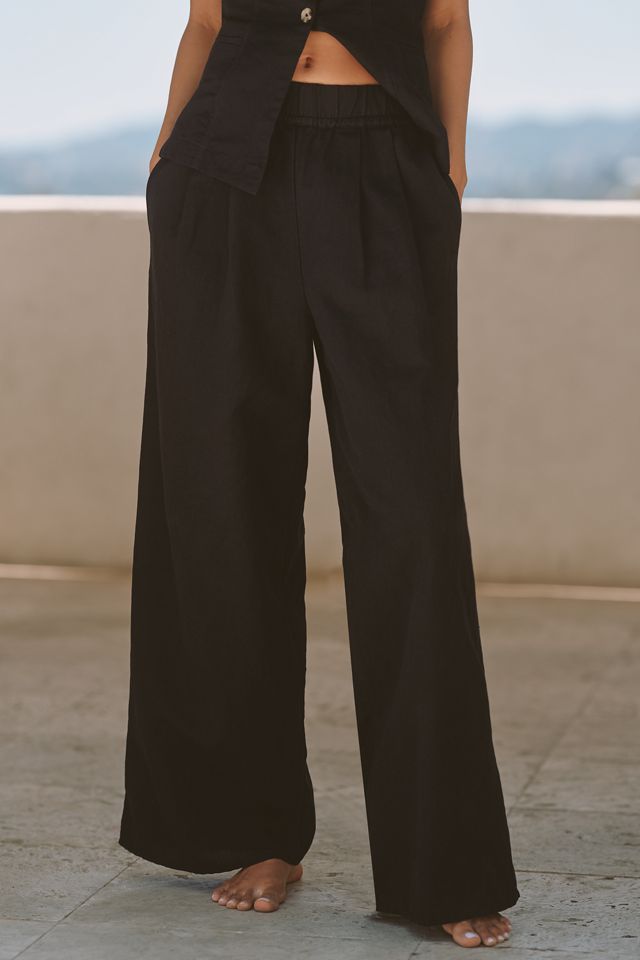 LSPACE Palma Linen High-Rise Wide-Leg Pants #1
