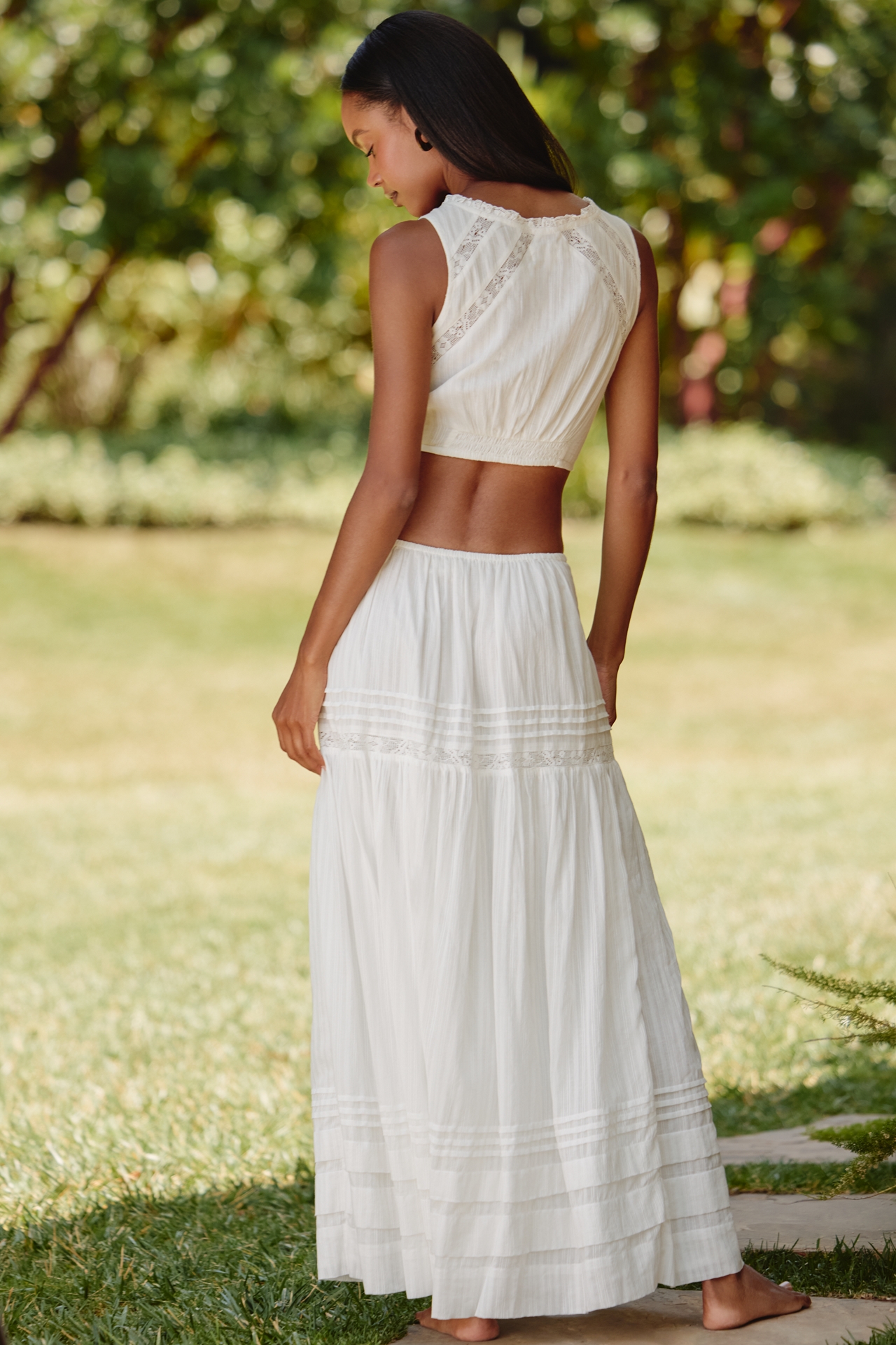LSPACE Reia Lace Crop Tank