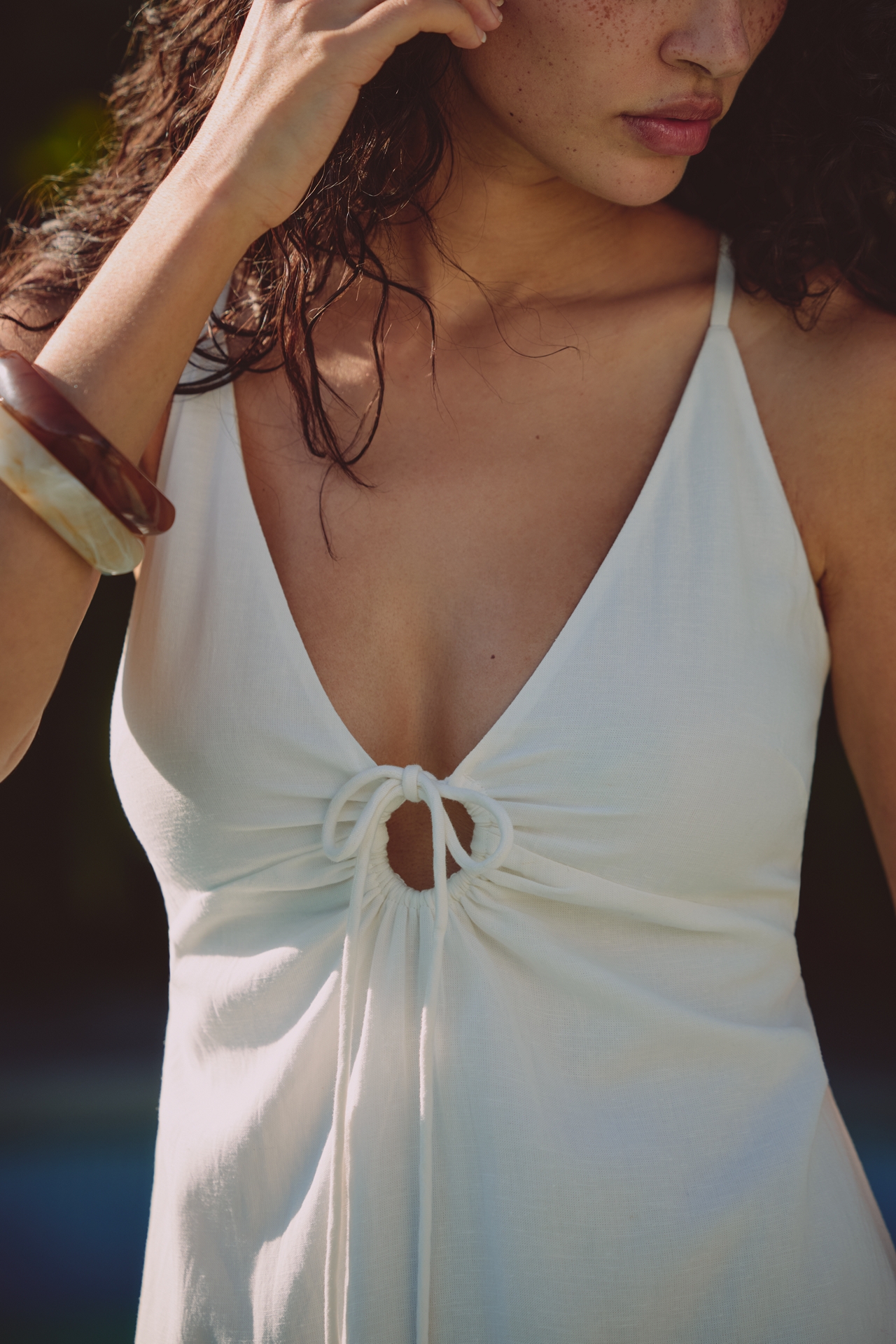 LSPACE Mabel Linen Blend Maxi Dress