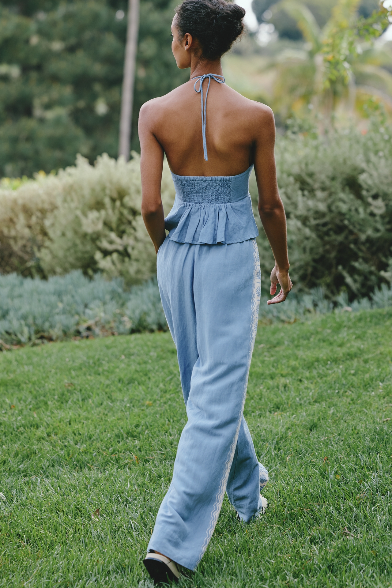 LSPACE April Linen Halter-Neck Top