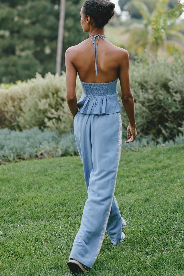 LSPACE April Linen Halter-Neck Top | Anthropologie