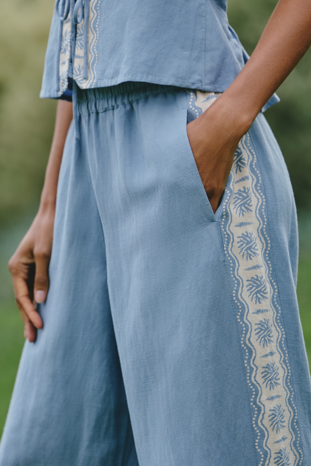 LSPACE Sur Linen Wide-Leg Pants