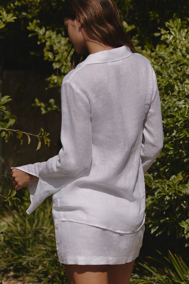 LSPACE Venice Linen Tie Shirt #1