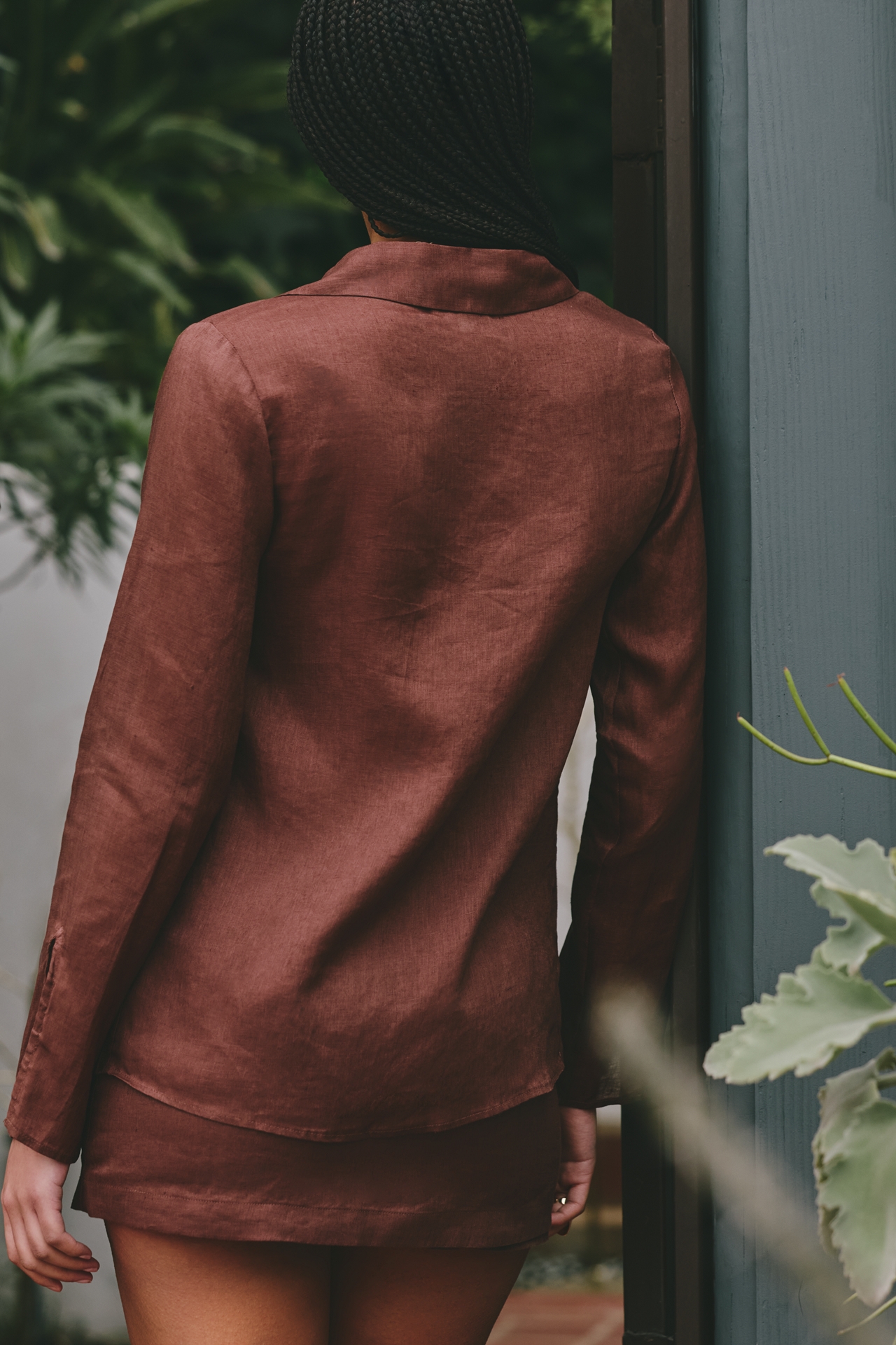 LSPACE Venice Linen Tie Shirt