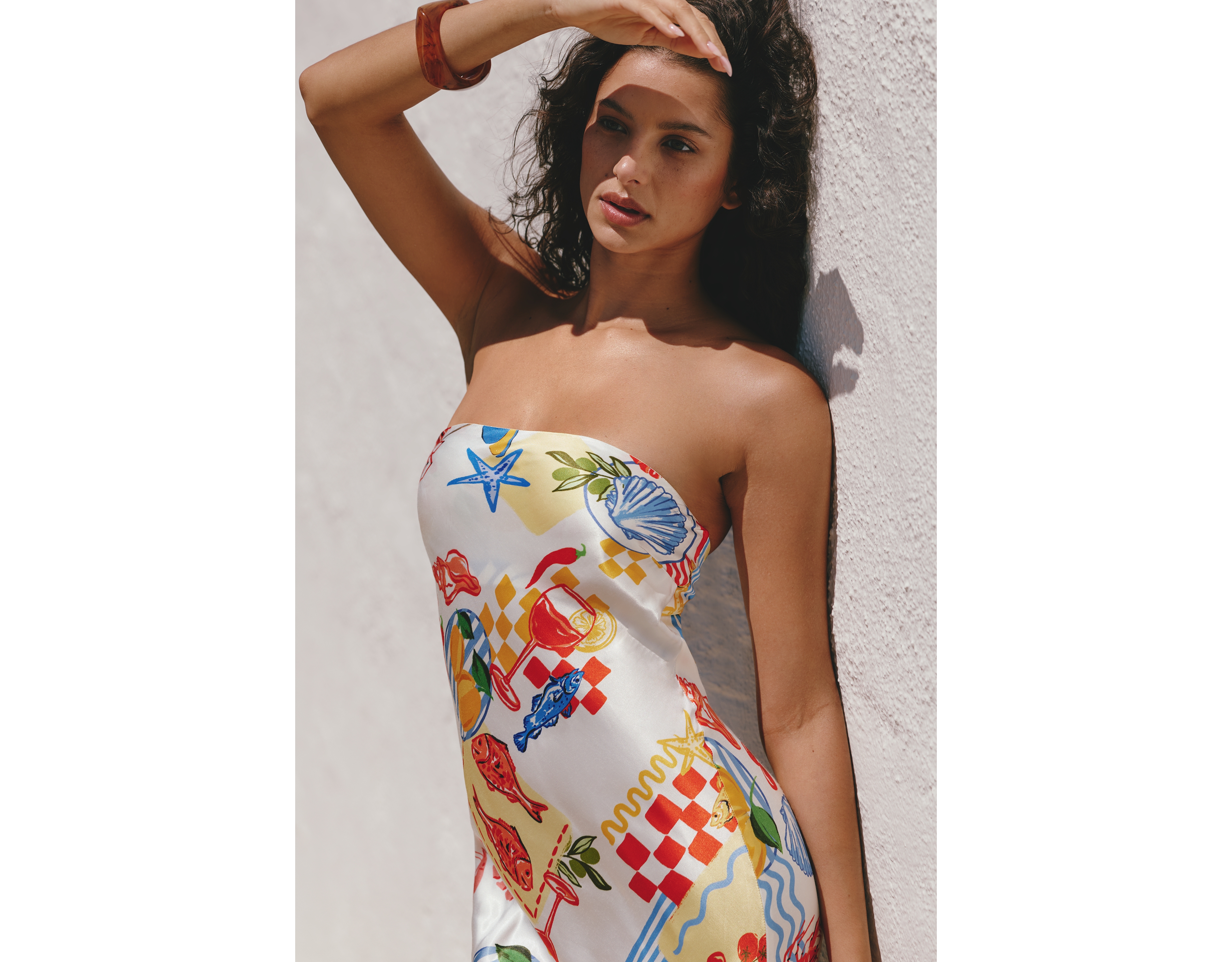 LSPACE Spring Love Strapless Maxi Dress