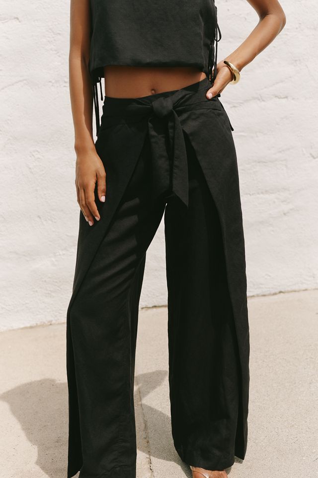 LSPACE Rylee Linen Blend Wide Leg Pants  #1
