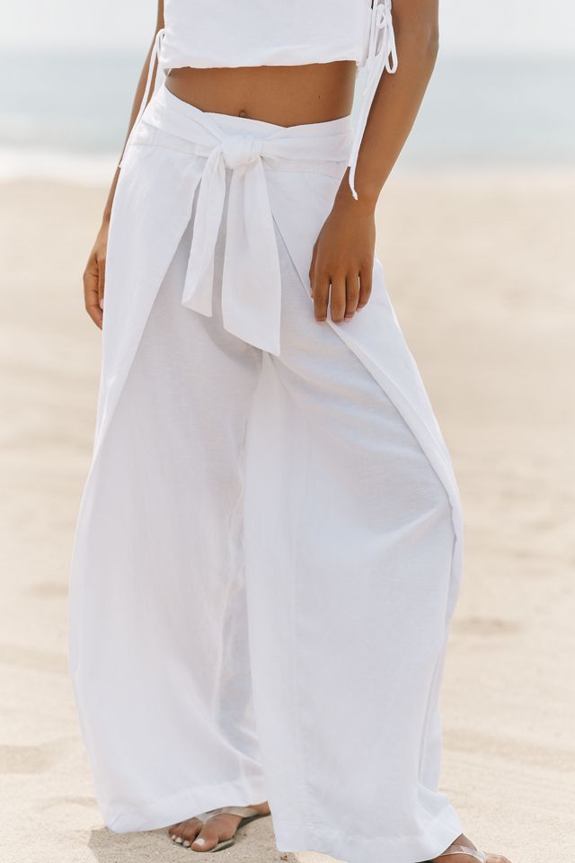 LSPACE Rylee Linen Blend Wide Leg Pants  #1