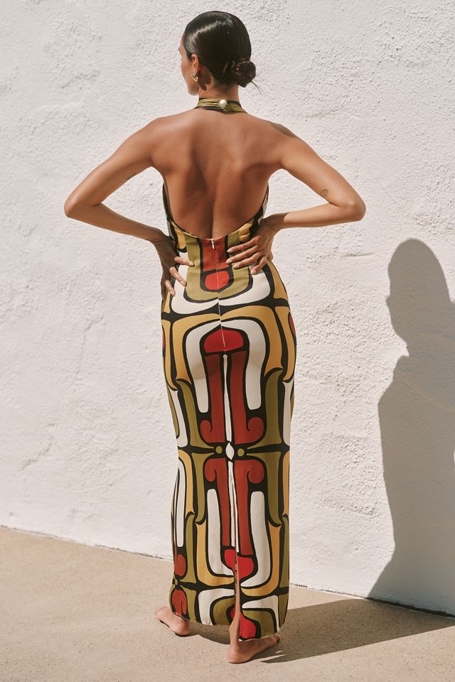 Cala de la Cruz Oliviera Halter Maxi Dress #1