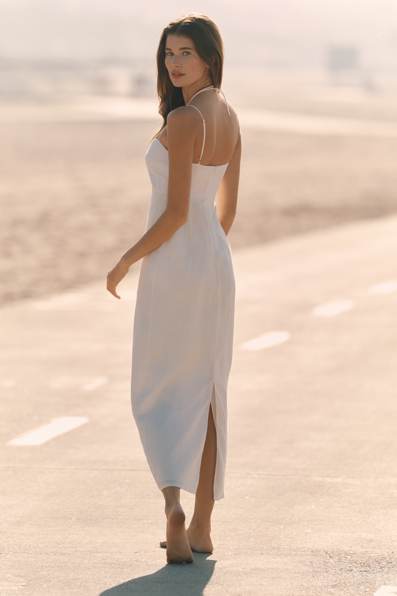 Cala de la Cruz Paloma Linen Maxi Dress