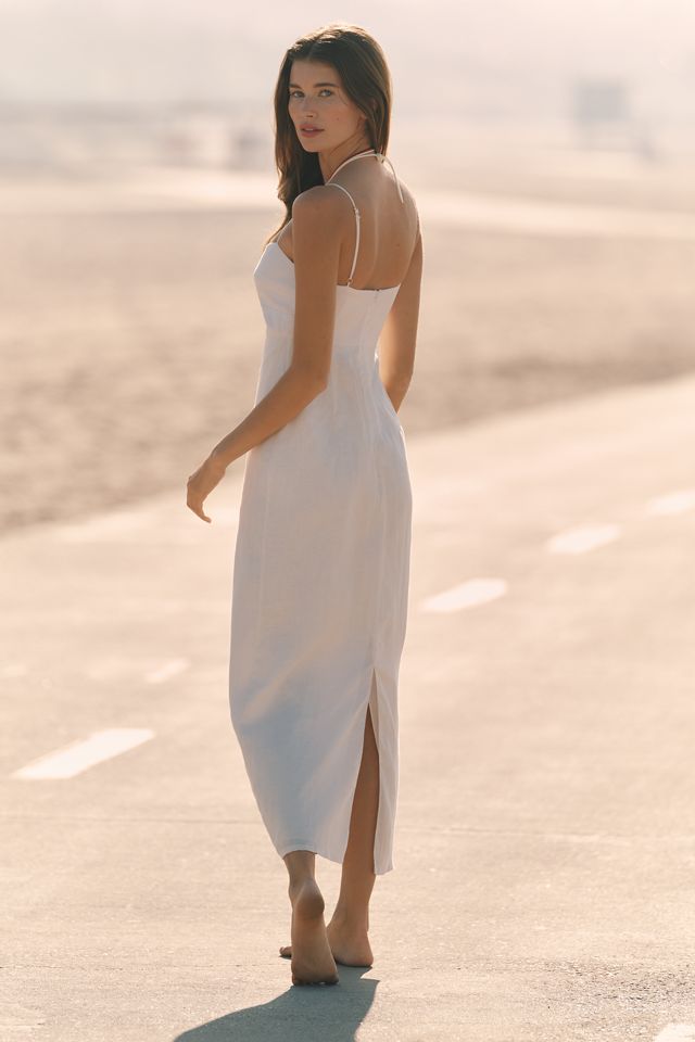 knee length dresses for ladies Baltic Born Womens Paula Satin Maxi Dress | Jade Multi main image 0