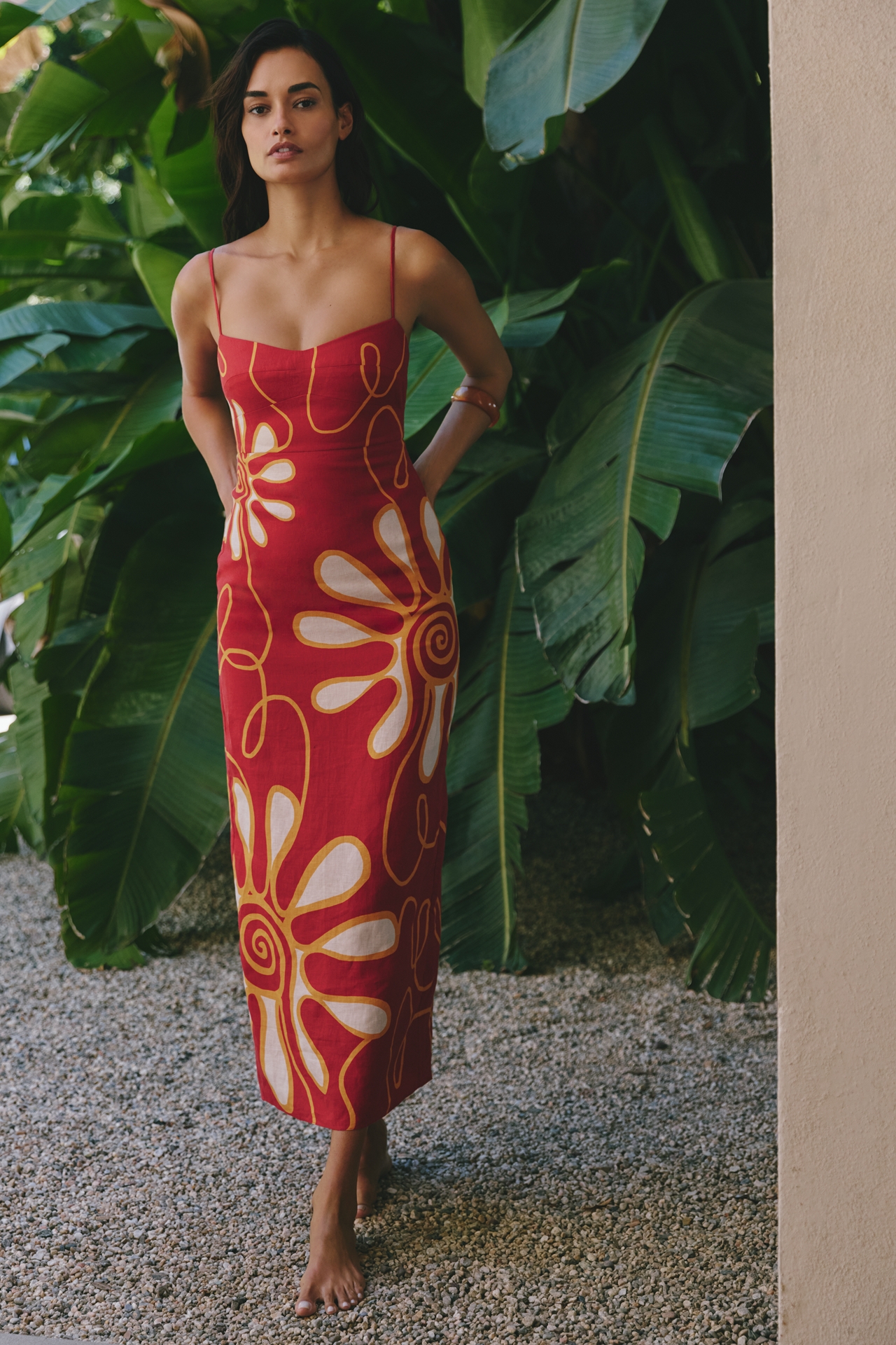 Cala de la Cruz Paloma Linen Maxi Dress