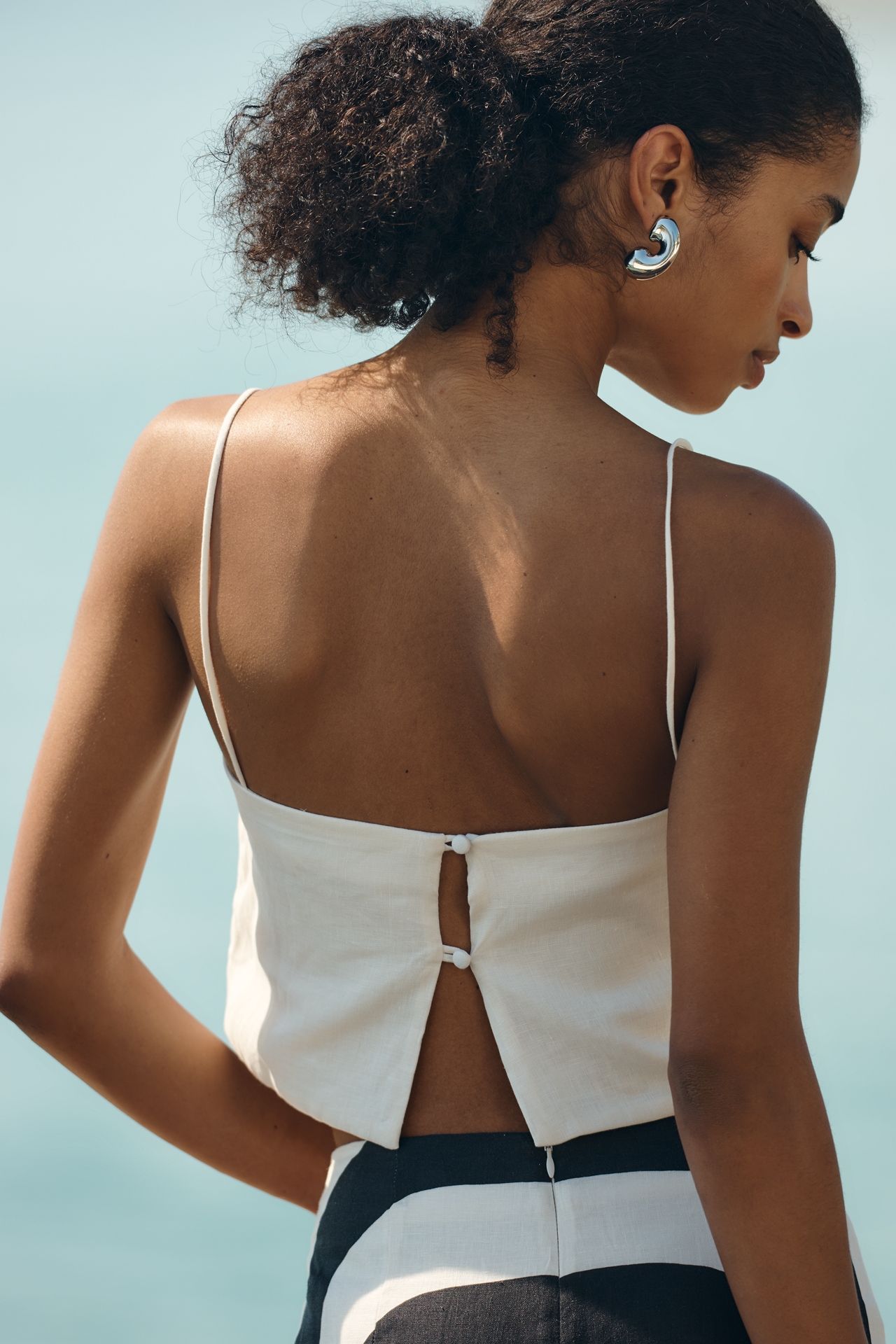 Cala de la Cruz Ariella Linen Top