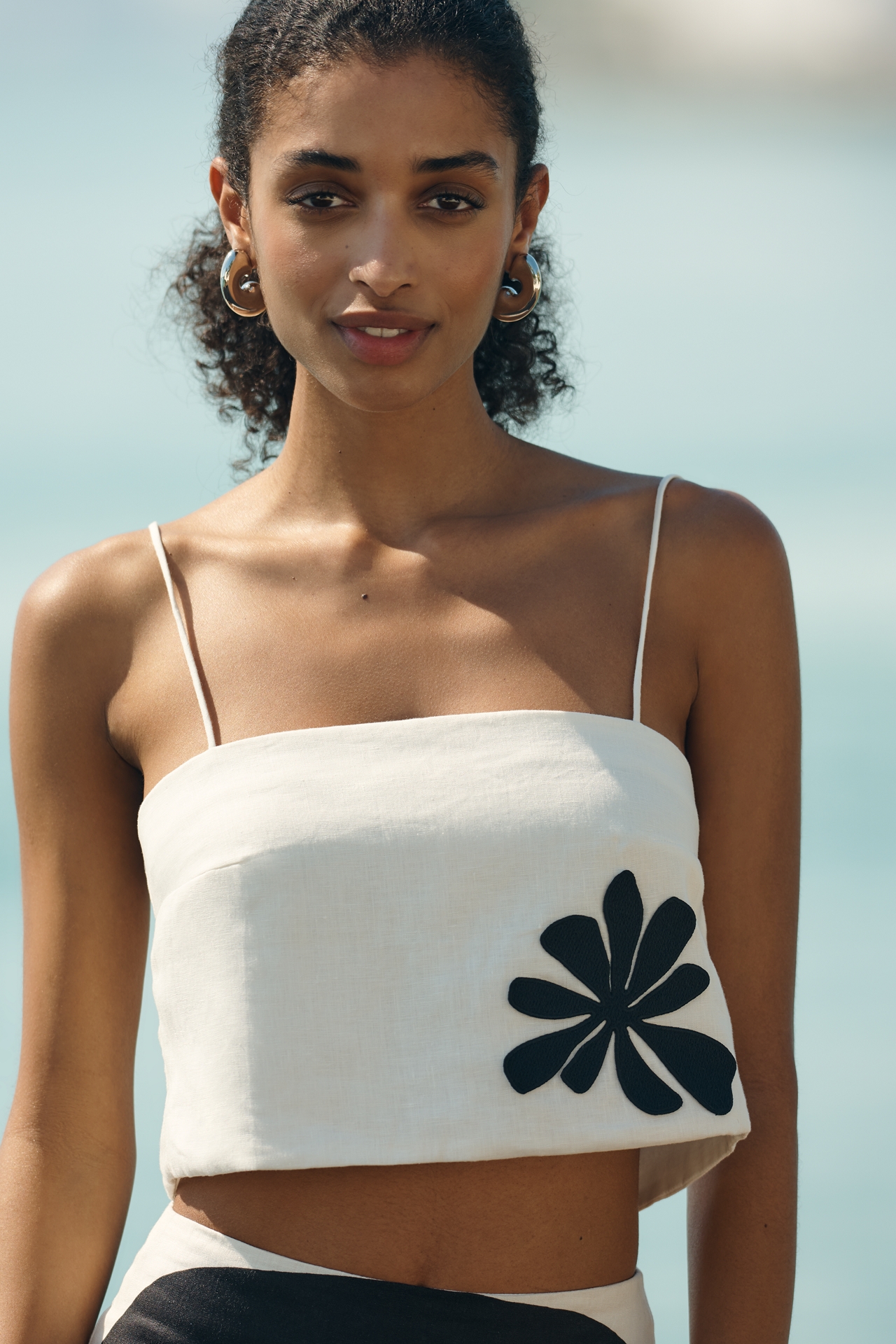 Cala de la Cruz Ariella Linen Top