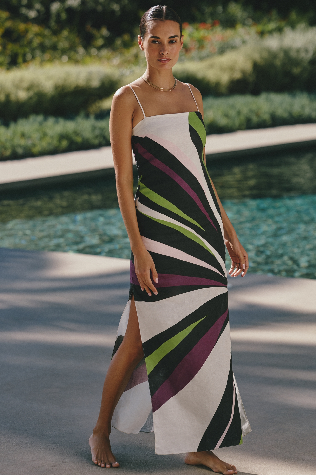 Cala de la Cruz Samantha Linen Maxi Dress